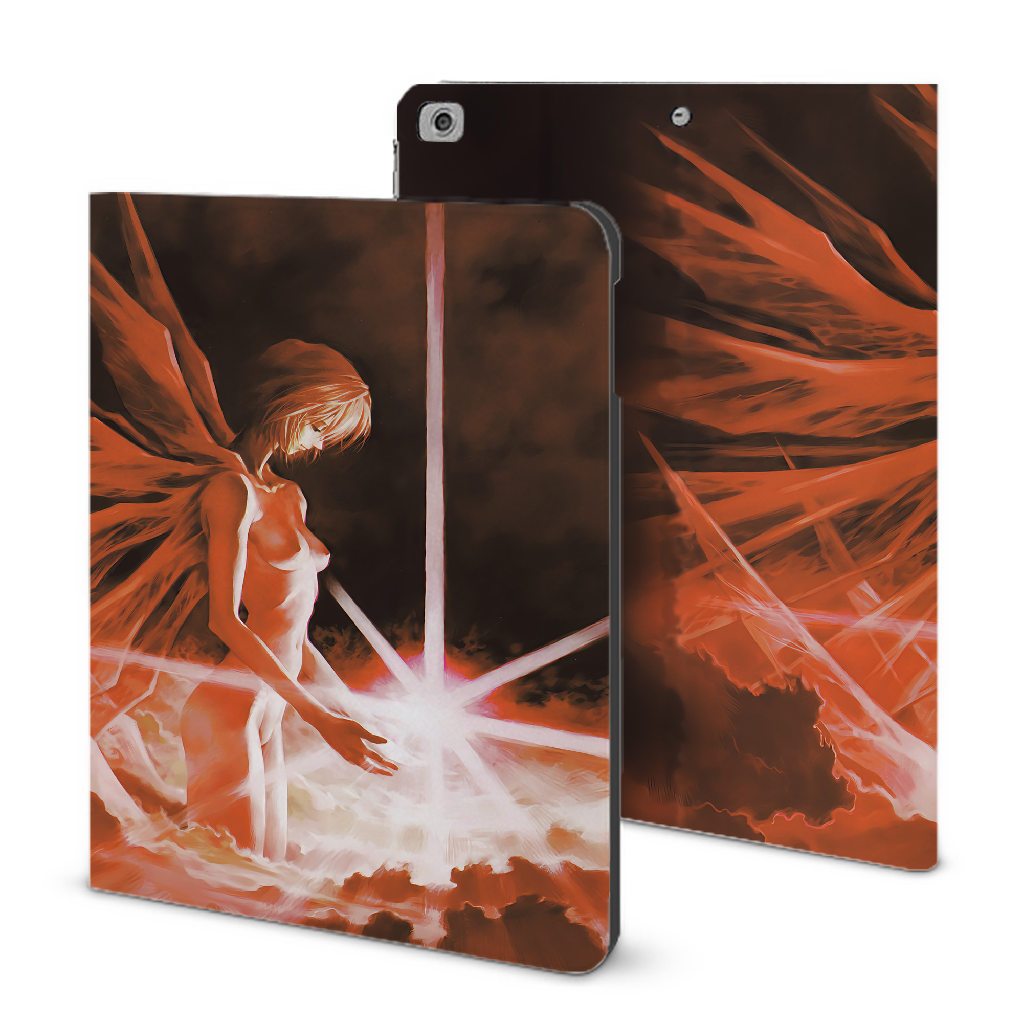 （画像用） EVA 新世紀エヴァンゲリオン IPad ケース ブック型 PUレザー TPU 耐衝撃 軽量 薄型 ペン収納なし 全面保護 IPad 各モデル対応